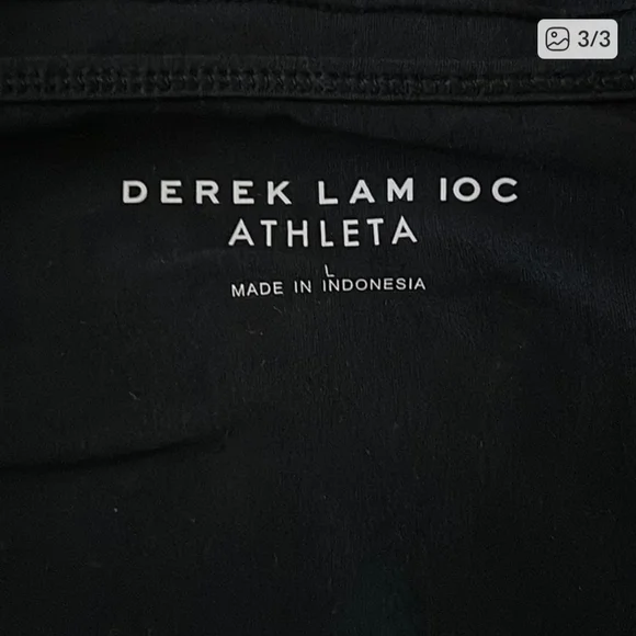 Derek Lam 10 Crosby Athleta Black and Cream Long Sleeve Tee - Picture 3 of 3